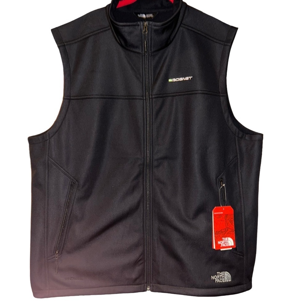North Face Men Ridgeline SS Vest TNF Black Windwall Logo NWT soft shell XL